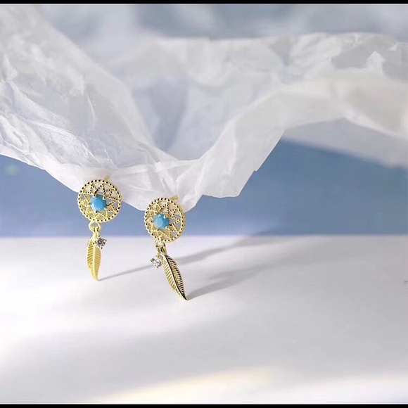 Dreamcatcher Sterling handmade Earrings - Picture 6 of 6